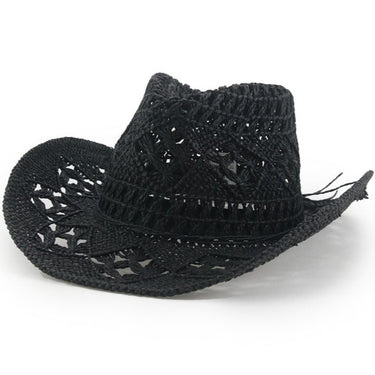 Chapeau De Paille Western Noir